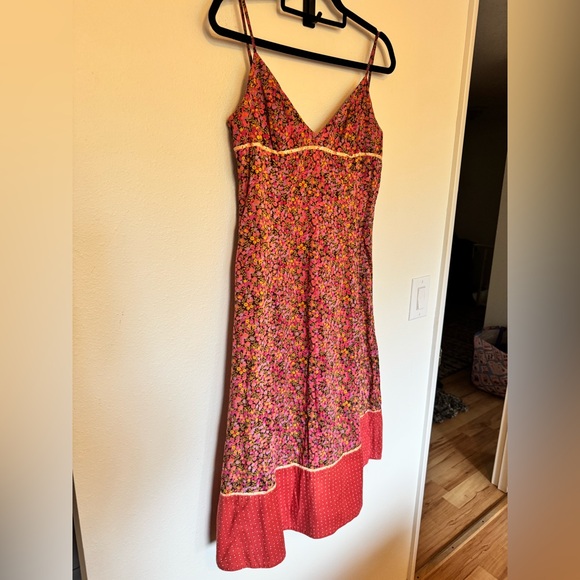 Dosa Liberty Midi Slip Dress 100% Cotton Floral Tank Pink Size 3 Medium EUC - Picture 2 of 11